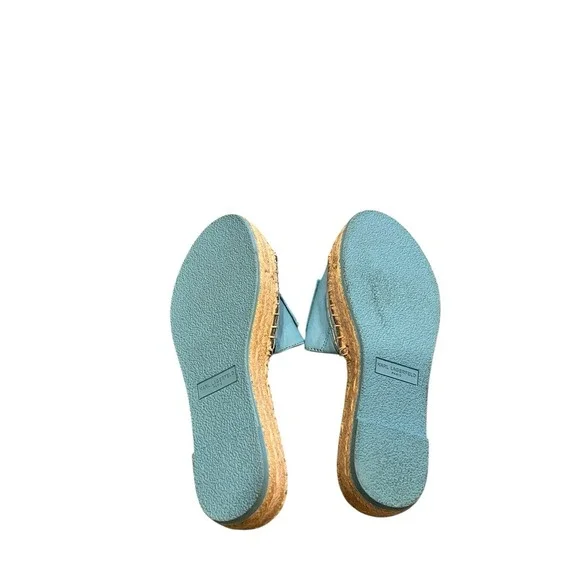 Karl Lagerfeld Caine Studded Espadrille Sandals BALTIC BLU Size 6.5 New‎